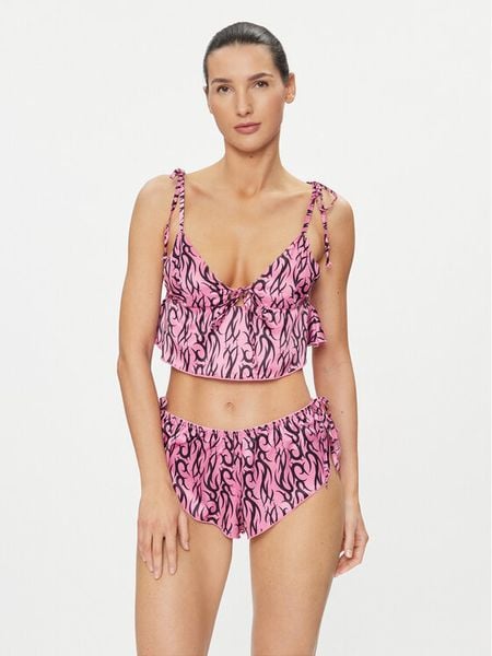 Bluebella Piżama Bluebella X Ashley Williams Tattoo 42195 Różowy Regular Fit. Czerwone piżamy damskie BlueBella, bez wzorów, z syntetyku, bez ramiączek. Za 309.99 zł.