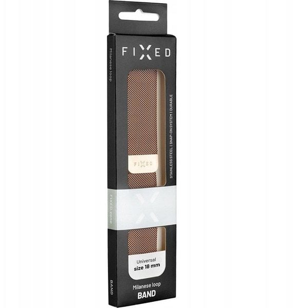 Fixed | Mesh Strap with Quick Release, 18mm, Stainless Steel Mesh Strap for Smartwatch | Gold. Zegarki smartwatch Fixed, bez wzorów, z meshu. Za 63.00 zł.