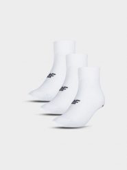 4F Skarpety casual za kostkę (3-pack) męskie - białe 43-46. Białe skarpety męskie 4F, bez wzorów, z bawełny. Za 49.99 zł.