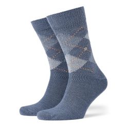 Skarpetki Burlington Preston. Niebieskie skarpety męskie Burlington, bez wzorów, z poliamidu. Za 109.00 zł.