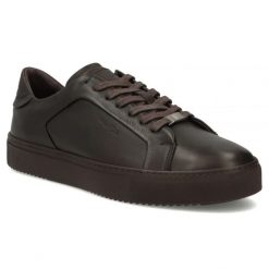 Skórzane półbuty męskie sneakersy brązowe Filippo MP8274. Brązowe półbuty męskie Filippo, bez wzorów, ze skóry, bez obcasa, bez zapięcia. Za 399.99 zł.