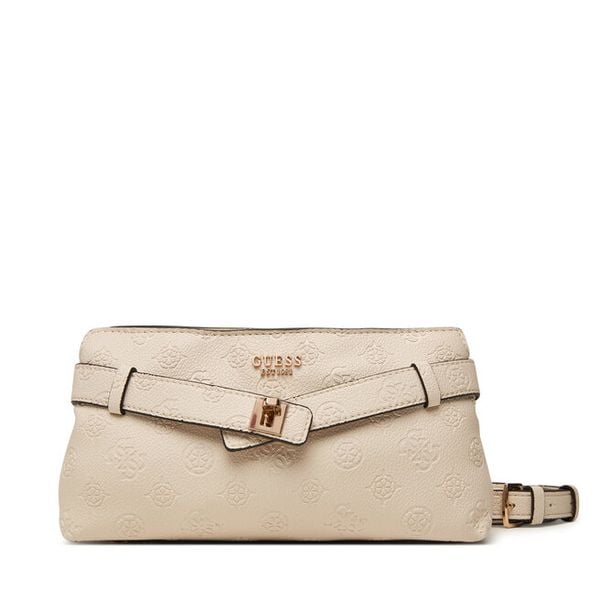 Torebka Guess. Brązowe listonoszki damskie Guess, z aplikacjami, bez dodatków. Za 485.99 zł.