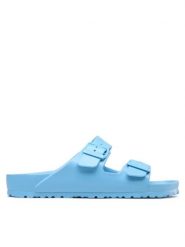 BIRKENSTOCK Arizona Sky Blue Klapki męskie. Niebieskie klapki męskie Birkenstock, bez wzorów, bez zapięcia. Za 179.99 zł.