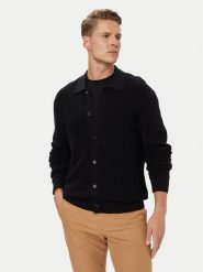 BOSS Kardigan C-Laconico 50565524 Czarny Regular Fit. Czarne swetry męskie Boss, m, bez wzorów, z bawełny, bez kołnierzyka, bez ramiączek. Za 899.99 zł.