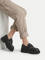 G-Star Raw Półbuty EO-ELIF-9010-25 Czarny. Czarne półbuty damskie G-Star, bez wzorów, ze skóry, retro, bez obcasa, na płaskiej podeszwie, bez zapięcia. Za 399.99 zł.