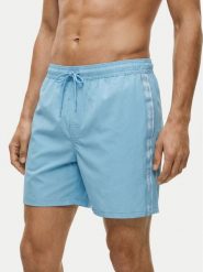 Calvin Klein Swimwear Szorty kąpielowe LV00N61002 Błękitny Regular Fit. Niebieskie kąpielówki męskie Calvin Klein Swimwear, bez wzorów, z syntetyku. Za 269.99 zł.