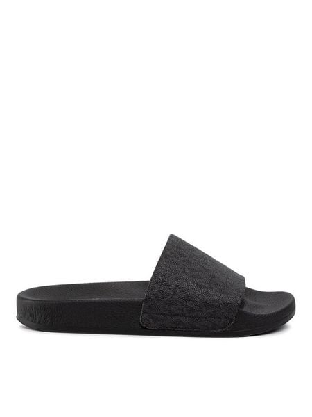 MICHAEL Michael Kors Klapki Jake Slide 42R0JSFA3Q Czarny. Czarne klapki męskie MICHAEL Michael Kors, bez wzorów, z syntetyku, bez zapięcia. Za 255.99 zł.