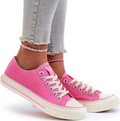 DAMSKIE TRAMPKI BIG STAR SHOES TENISÓWKI NN274271 RÓŻOWE r. 36. Czerwone trampki i tenisówki damskie BIG STAR, bez wzorów, bez zapięcia. Za 108.99 zł.