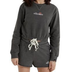 Bluza treningowa damska Ellesse Popsy Cropped bawełniana. Szare bluzy damskie Ellesse, bez wzorów, z bawełny, bez ramiączek, bez kaptura. W wyprzedaży za 109.00 zł.