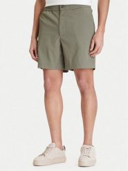 Calvin Klein Szorty materiałowe LV04LF610G Khaki Straight Fit. Brązowe szorty męskie Calvin Klein, bez wzorów, z materiału. Za 329.99 zł.