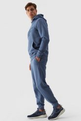 4F Spodnie dresowe joggery męskie - niebieskie 3XL. Niebieskie spodnie materiałowe męskie 4F, m, bez wzorów, z bawełny. W wyprzedaży za 99.99 zł.