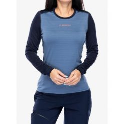 Bluza termoaktywna damska La Sportiva Tour Long Sleeve. Niebieskie bluzy damskie La Sportiva, na zimę, l, bez wzorów, sportowe, bez ramiączek, bez kaptura. Za 341.45 zł.
