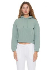 Bluza z kapturem damska Never Without. Białe bluzy damskie LEONE 1947 APPAREL, m, bez wzorów, wizytowe, bez ramiączek, z kapturem. Za 294.70 zł.