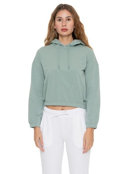 Bluza z kapturem damska Never Without. Białe bluzy damskie LEONE 1947 APPAREL, l, bez wzorów, wizytowe, bez ramiączek, z kapturem. Za 294.70 zł.