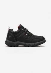 Czarne Buty Trekkingowe ze Sznurowaniem Gometti. Czarne trekkingi męskie Born2be, przed kostkę, bez zapięcia. Za 119.99 zł.