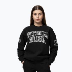 Bluza damska Pitbull Crewneck Fiora. Czarne bluzy damskie PITBULL, l, bez wzorów, z bawełny, eleganckie, bez ramiączek, bez kaptura. Za 169.99 zł.