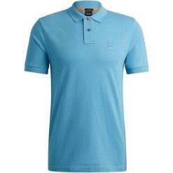Koszulka polo męska BOSS Passenger Open Blue slim fit niebieska (50507803-486). Niebieskie koszulki sportowe męskie Boss, m, bez wzorów, bez ramiączek. Za 219.00 zł.