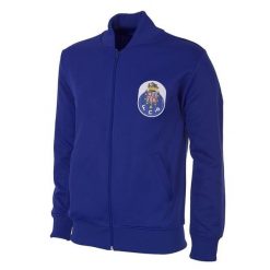 Kurtka/bluza retro piłkarska dla dorosłych - FC Porto 1983-84 - Niebieska. Niebieskie kurtki męskie COPA FOOTBALL, s, bez wzorów, z bawełny, retro, bez kaptura. Za 424.69 zł.