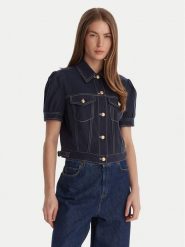 Guess Kurtka jeansowa W6GL08 W1804 Granatowy Regular Fit. Niebieskie kurtki damskie Guess, m, z aplikacjami, z jeansu, bez kaptura. Za 669.99 zł.