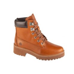 Trapery damskie, Carnaby Cool 6 In Boot. Brązowe trapery damskie Timberland, z gumy, bez zapięcia. Za 599.99 zł.