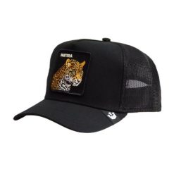 Czapka z daszkiem Goorin Bros. Leopard Pantera V2 Trucker - 101-1447. Czarne czapki damskie Goorin Bros, bez wzorów, sportowe. Za 199.00 zł.