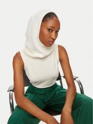 Max Mara Leisure Kominiarka Carmela 2426576028 Biały. Białe rękawiczki damskie Max Mara Leisure, bez wzorów, z materiału. Za 519.99 zł.