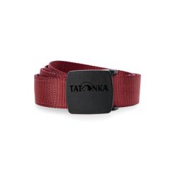 Pasek Tatonka Travel Waistbelt - bordeaux red. Czerwone spodnie sportowe damskie Tatonka, bez wzorów, sportowe, trekkingowe. Za 57.99 zł.