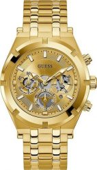 Zegarek Guess Zegarek męski Guess GW0260G4 złoty. Żółte zegarki męskie Guess, z aplikacjami, złote. Za 999.00 zł.