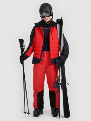 4F Spodnie narciarskie z szelkami membrana Dermizax 20000 męskie - czerwone XXL. Czerwone spodnie sportowe męskie 4F, m, bez wzorów, narciarskie, Dermizax. Za 999.99 zł.