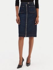 Guess Spódnica jeansowa W6RD0U D6881 Granatowy Regular Fit. Niebieskie spódnice damskie Guess, z aplikacjami, z bawełny. Za 439.99 zł.