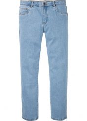 Dżinsy ze stretchem classic fit, straight. Niebieskie jeansy męskie bonprix, z jeansu, klasyczne. Za 129.99 zł.