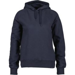 Bluza damska z kapturem Didriksons Ven. Niebieskie bluzy damskie Didriksons, s, bez wzorów, z bawełny, eleganckie, bez ramiączek, z kapturem. Za 327.50 zł.