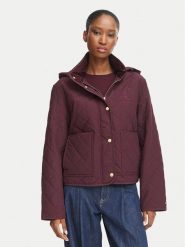 Tommy Hilfiger Kurtka przejściowa WW0WW51512 Bordowy Regular Fit. Czerwone kurtki damskie Tommy Hilfiger, s, bez wzorów, z syntetyku, bez kaptura. Za 949.99 zł.