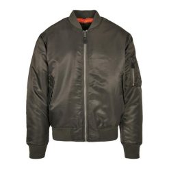 Męska Kurtka Bomber MA1. Brązowe kurtki męskie BUILD YOUR BRAND, m, bez wzorów, sportowe, bez kaptura. Za 406.99 zł.