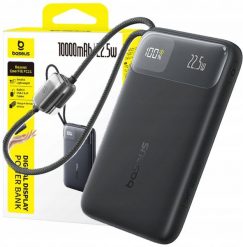 Powerbank Baseus Powerbank Baseus EnerFill FC11 10000mAh 22.5W z wyświetlaczem cyfrowym i dwoma wbudowanymi kablami - czarny. Czarne powerbanki Baseus. Za 129.00 zł.