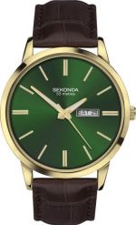 Zegarek Sekonda Zegarek męski Sekonda 30151 brązowy. Brązowe zegarki męskie Sekonda, bez wzorów. Za 325.00 zł.