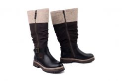 RIEKER TEX 93092-90 black combination, kozaki damskie. Czarne kozaki damskie Rieker, bez wzorów, bez obcasa, na obcasie, bez zapięcia. Za 399.42 zł.