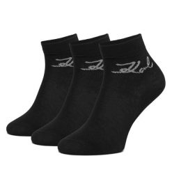 Skarpety długie KARL LAGERFELD. Czarne skarpetki damskie KARL LAGERFELD, bez wzorów. Za 129.99 zł.