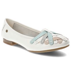 Baleriny damskie Maciejka, cholewka skóra naturalna ozdobne aplikacje wsuwany fason zaokrąglony nosek, białe, P7542-11/00-0. Białe balerinki damskie Maciejka, z aplikacjami, ze skóry, bez obcasa, bez zapięcia. Za 209.00 zł.