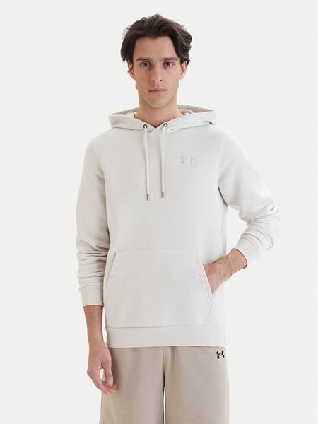 Under Armour Bluza Ua Essential 1373880 Écru Regular Fit. Białe bluzy męskie Under Armour, m, bez wzorów, z bawełny, bez ramiączek, bez kaptura. Za 169.99 zł.