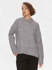 DAY BIRGER ÉT MIKKELSEN Sweter Josie 100420 Szary Relaxed Fit. Szare swetry nierozpinane damskie DAY Birger et Mikkelsen, l, bez wzorów, z syntetyku, bez kołnierzyka, bez ramiączek. Za 719.99 zł.