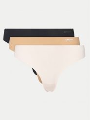 DKNY Komplet 3 par stringów DK5026BP3 Biały. Białe majtki damskie DKNY, z syntetyku. Za 129.99 zł.