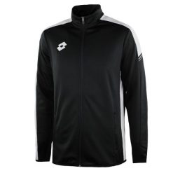 Bluza piłkarska dla dorosłych Lotto Elite Plus Sweat FZ PL. Czarne bluzy męskie Lotto, m, bez wzorów, sportowe, bez ramiączek, bez kaptura. W wyprzedaży za 44.00 zł.
