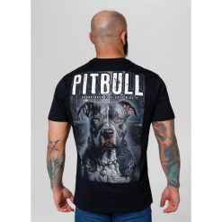 Koszulka bawełniana sportowy t-shirt dla dorosłych Street King. Czarne koszulki sportowe męskie PITBULL, m, bez wzorów, z bawełny, bez ramiączek. Za 119.00 zł.