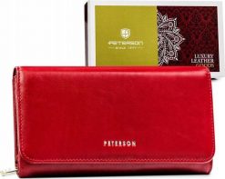 Peterson Duży, skórzany portfel damski na zatrzask i z systemem RFID — Peterson. Portfele damskie Peterson. Za 379.44 zł.