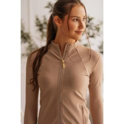 Bluza techniczna z zamkiem JD ATTACK Elite. Brązowe bluzy damskie JD ATTACK, na jesień, bez wzorów, sportowe, bez ramiączek, bez kaptura. Za 269.00 zł.