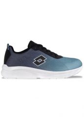 Buty Lotto Relazio - tenisówki miejskie z cholewką z siateczki. Niebieskie trampki i tenisówki damskie Lotto, bez wzorów, z materiału, klasyczne, bez zapięcia. Za 118.99 zł.