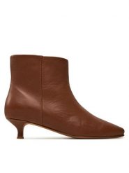 Balagan Botki BALAGAN-VARED BOTKI KARMELOWY Brązowy. Brązowe botki damskie BALAGAN, bez wzorów, ze skóry, bez obcasa, na szpilce, bez zapięcia. Za 749.99 zł.