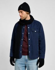 MĘSKI ZESTAW CZAPKA, SZALIK I RĘKAWICZKI LEE XMAS PACK BLACK 112342469. Czarne rękawiczki męskie Lee, bez wzorów. Za 149.99 zł.