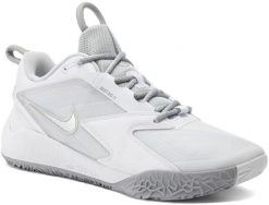 Nike Buty siatkarskie Air Zoom HyperAce 3 r. 45 1/2 biało srebrne. Białe buty sportowe męskie Nike, bez wzorów, bez zapięcia. Za 384.47 zł.